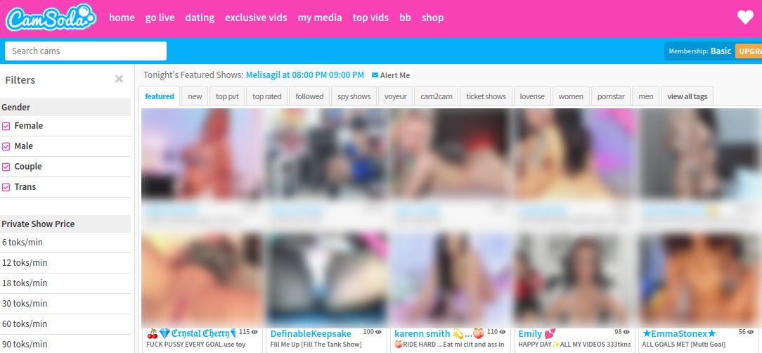 CamSoda Con ragazze in cam