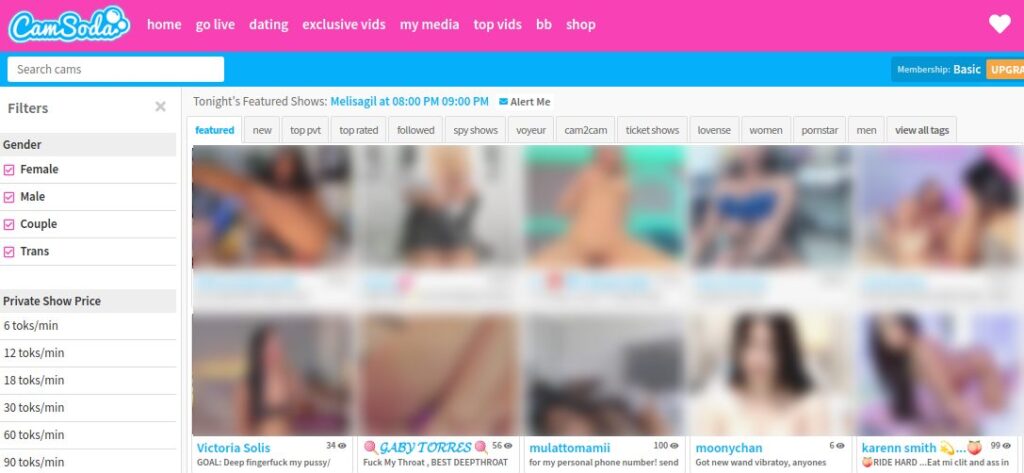 CamSoda Sito cam