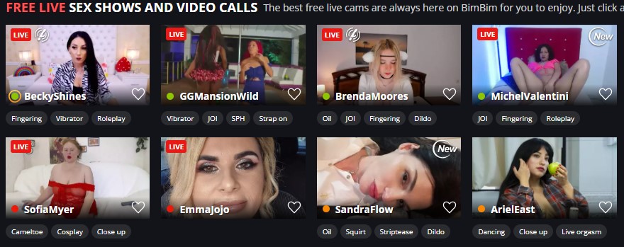 Screenshot BimBim Ragazze in webcam dal vivo